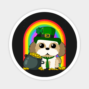 Shih Tzu Rainbow Irish Clover St Patrick Day Dog Gift product Magnet